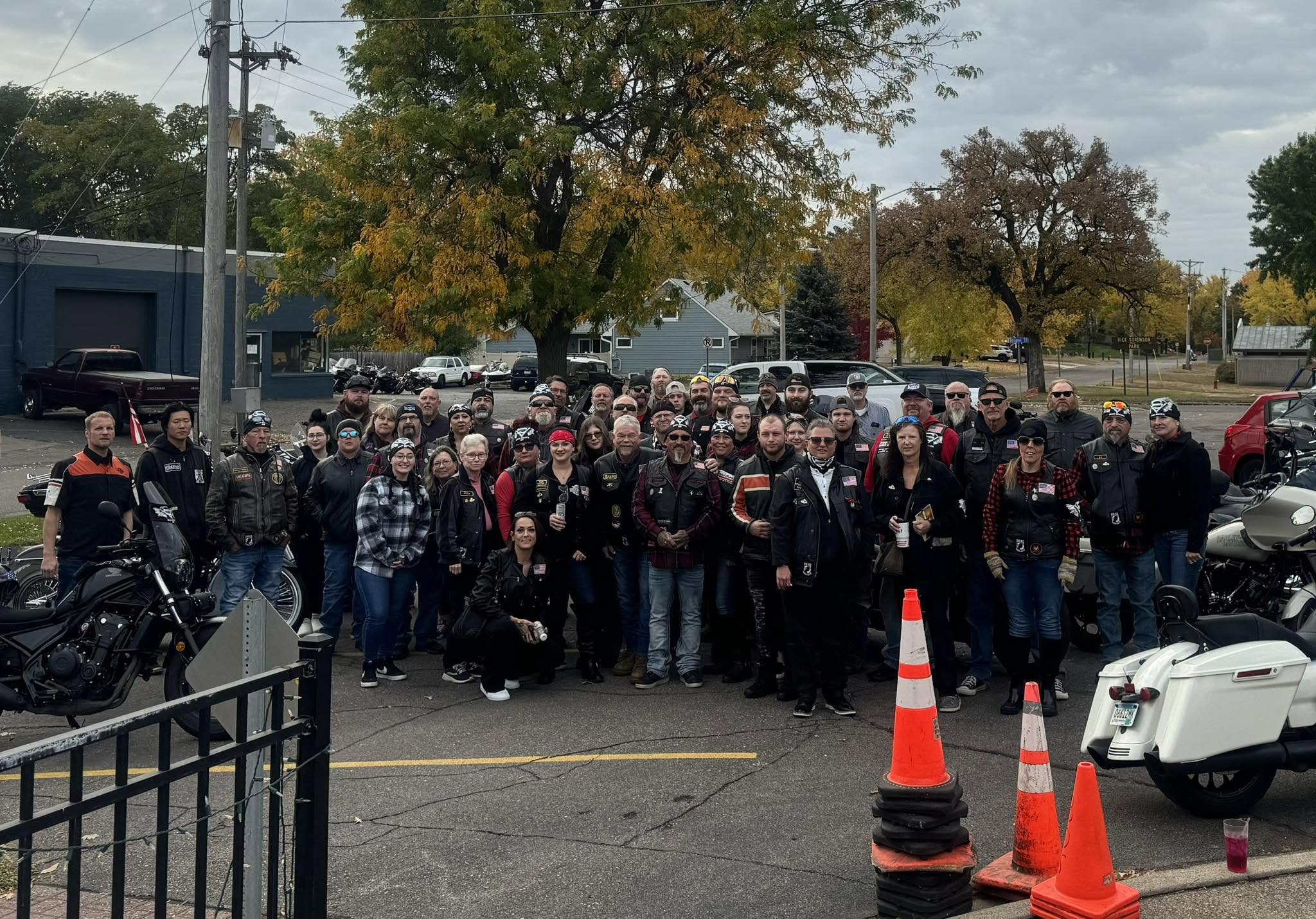 American Legion Riders Post 102 outdoor group photo