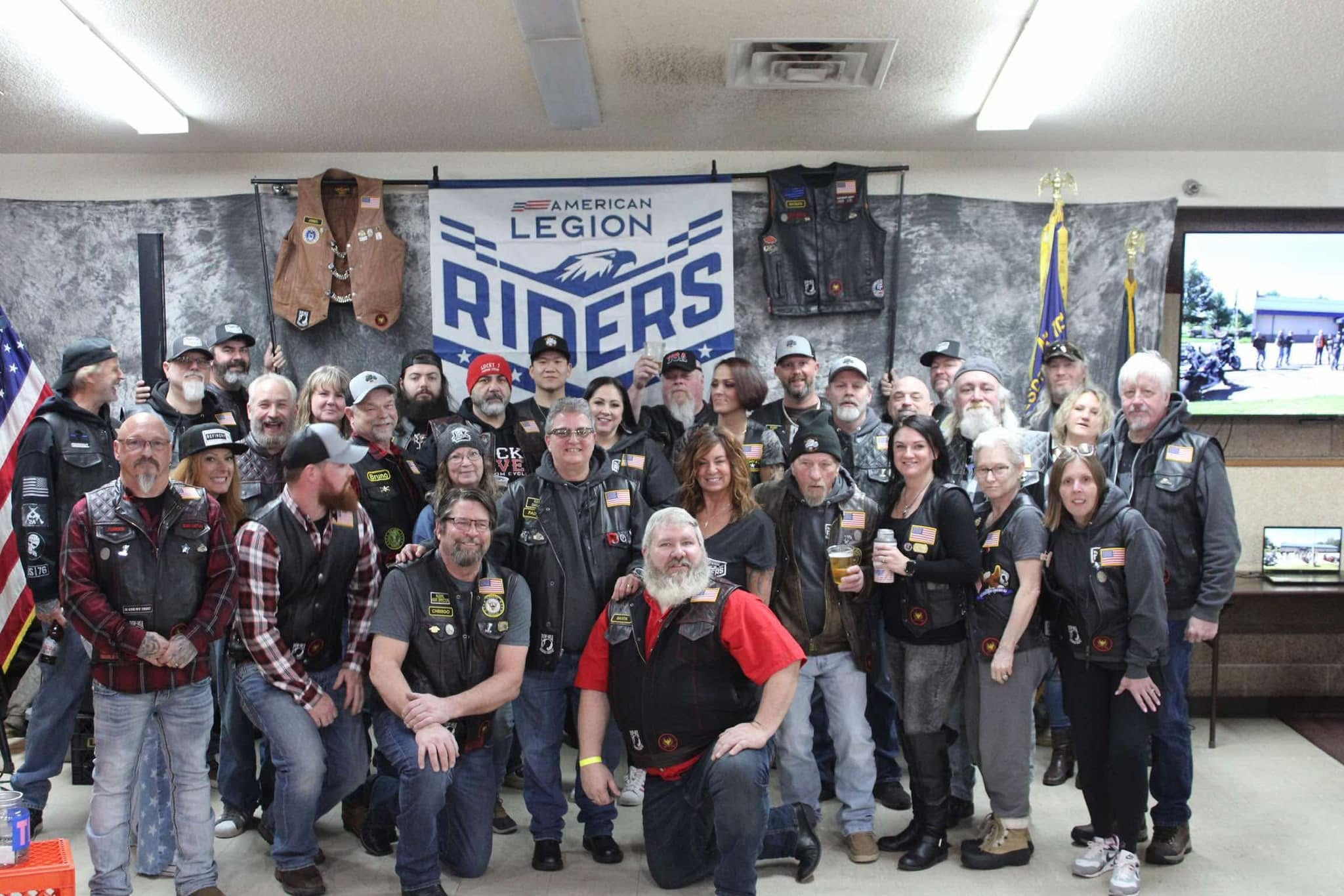American Legion Riders Post 102 indoor group photo